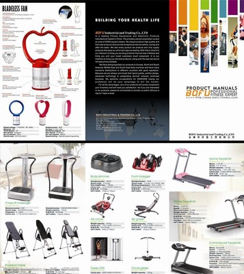 健身器材三折页设计 以图像引领健康生活